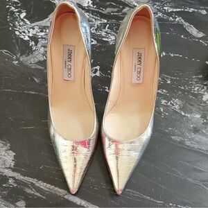 Jimmy Choo Iridescent Silver Heels